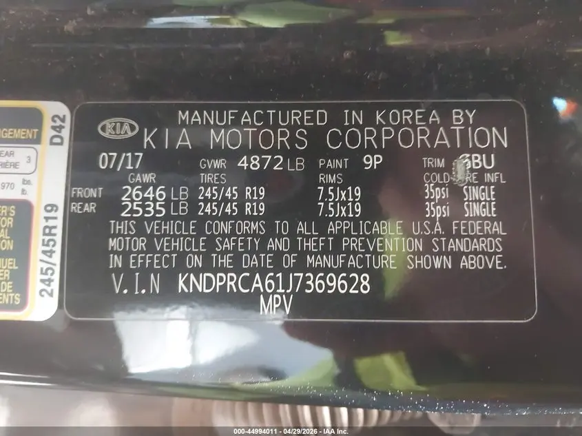2018 KIA SPORTAGE SX TURBO