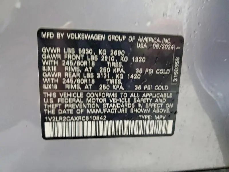 2024 VOLKSWAGEN ATLAS SE  