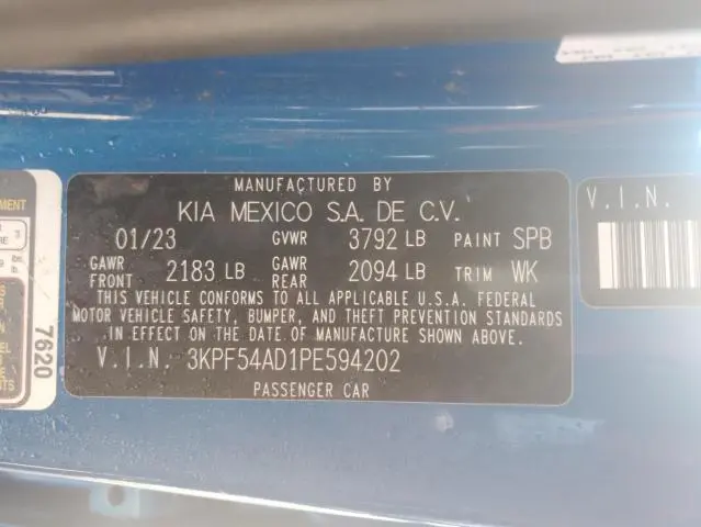 2023 KIA FORTE GT LINE  