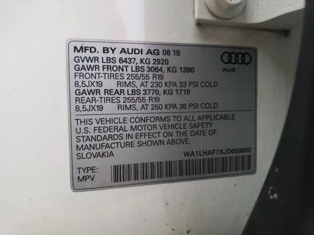 2018 AUDI Q7 PREMIUM PLUS