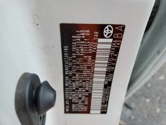 2016 TOYOTA COROLLA L  