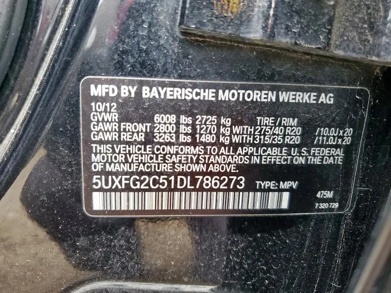 2013 BMW X6 XDRIVE35I  