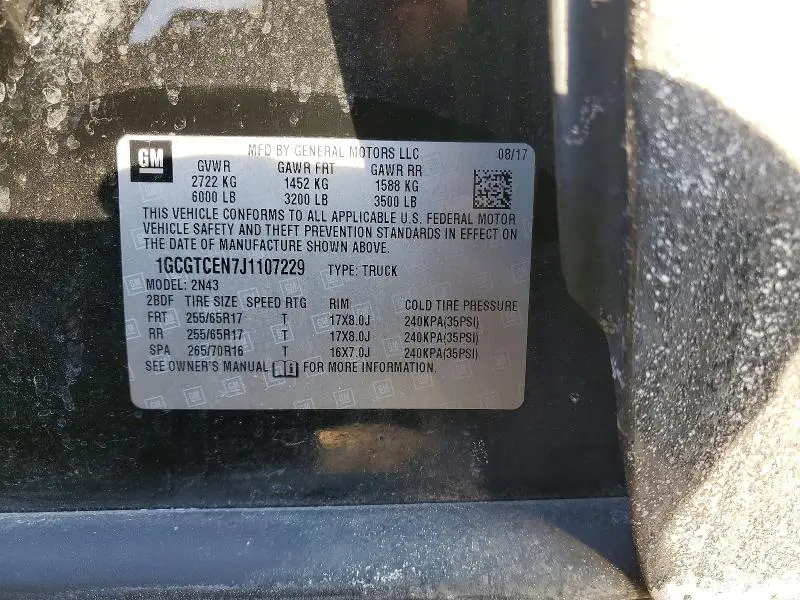 2018 CHEVROLET COLORADO LT  