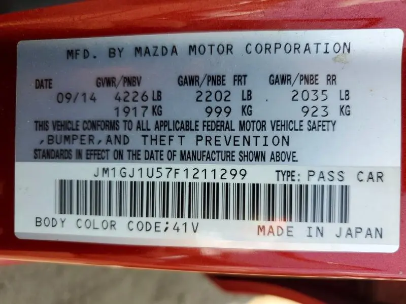 2015 MAZDA 6 SPORT  