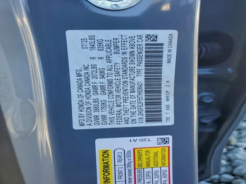 2026 HONDA CIVIC SPORT  