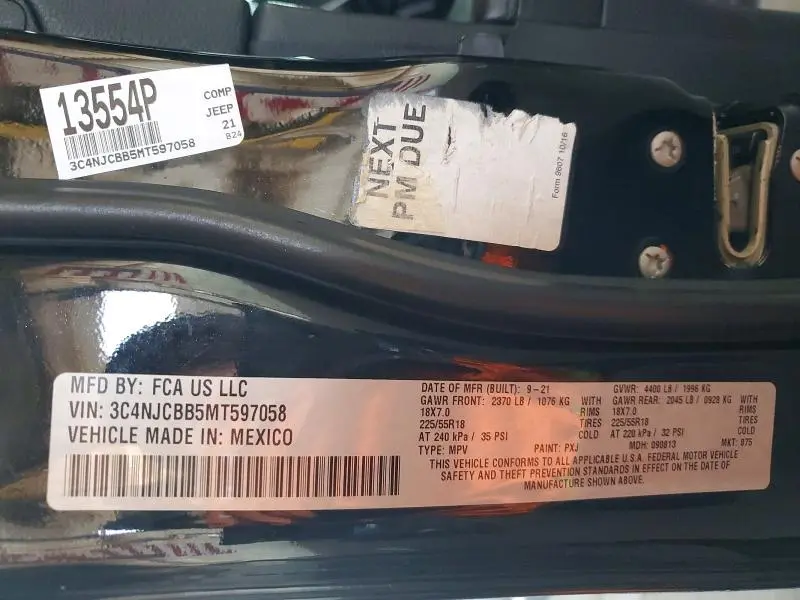 2021 JEEP COMPASS LATITUDE  