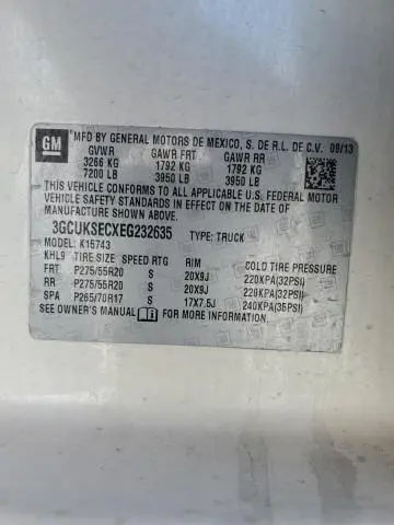 2014 CHEVROLET SILVERADO K1500 LTZ  