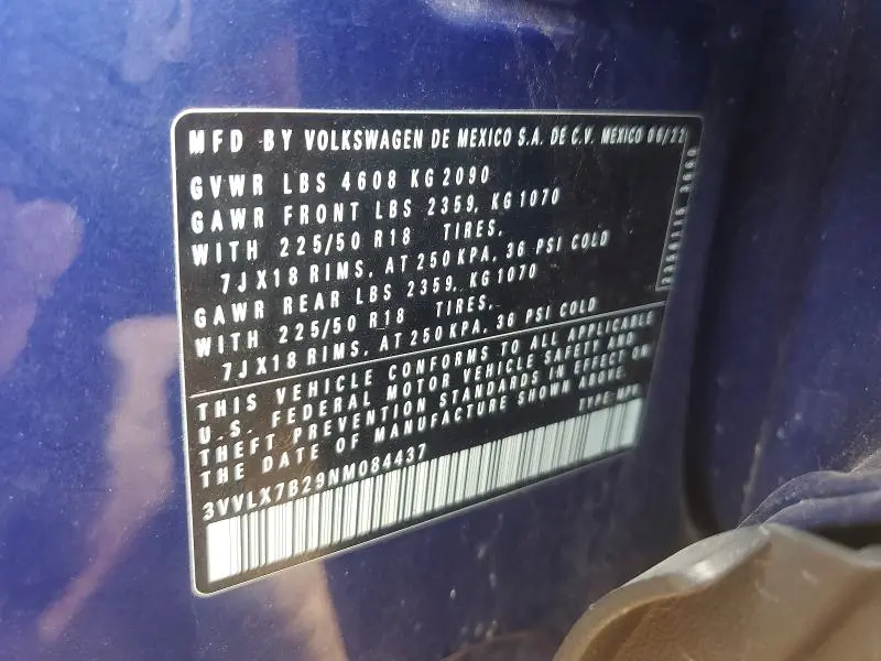 2022 VOLKSWAGEN TAOS SE IQ DRIVE  