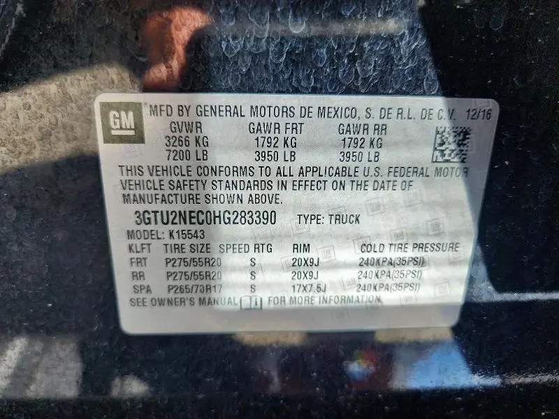 2017 GMC SIERRA K1500 SLT  