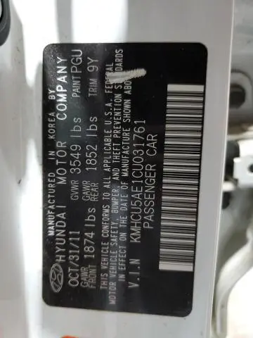 2012 HYUNDAI ACCENT GLS  