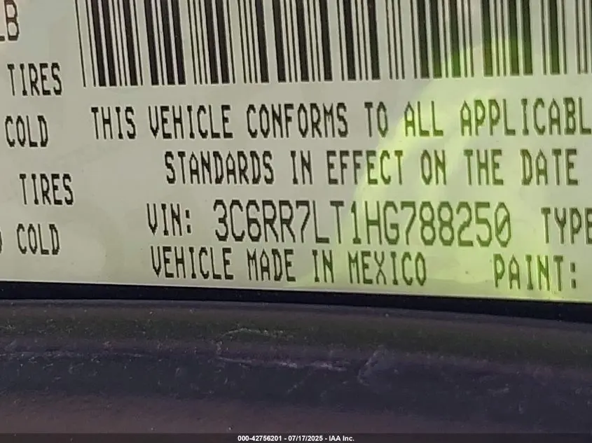 2017 RAM 1500 BIG HORN  4X4 5'7 BOX