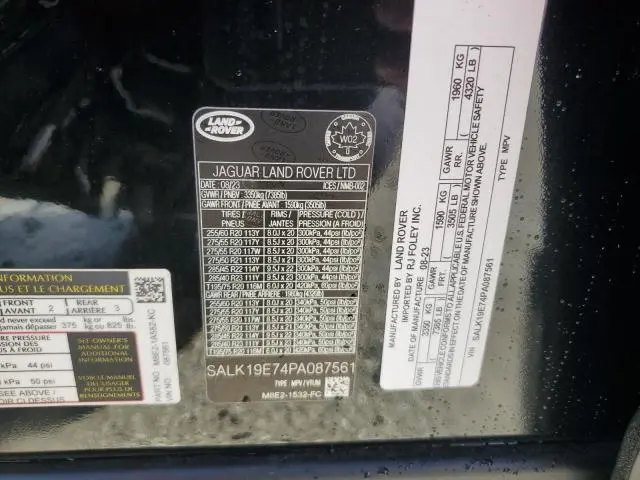 2023 LAND ROVER RANGE ROVER AUTOBIOGRAPHY  