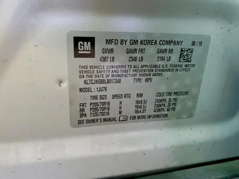 2020 CHEVROLET TRAX LS  