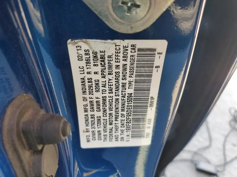 2013 HONDA CIVIC EXL  