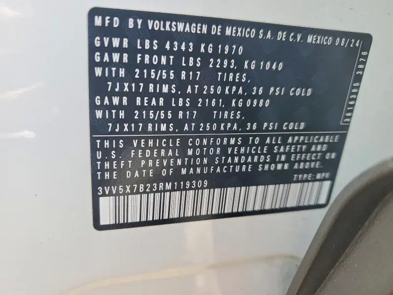 2024 VOLKSWAGEN TAOS S  