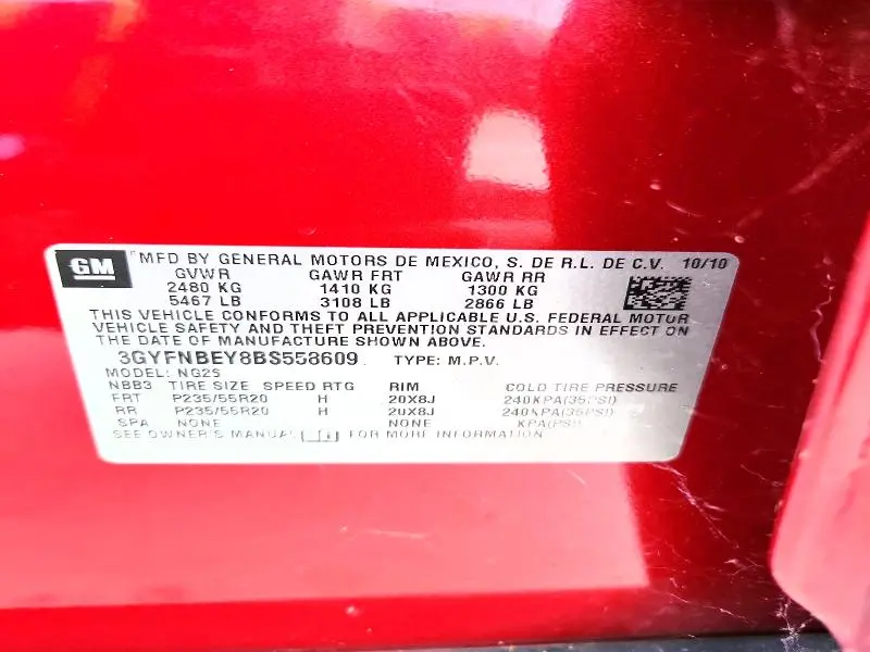 2011 CADILLAC SRX PERFORMANCE COLLECTION  