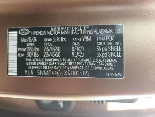 2024 HYUNDAI SANTA FE LIMITED  