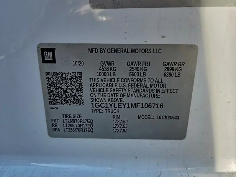 2021 CHEVROLET SILVERADO K2500 HEAVY DUTY  