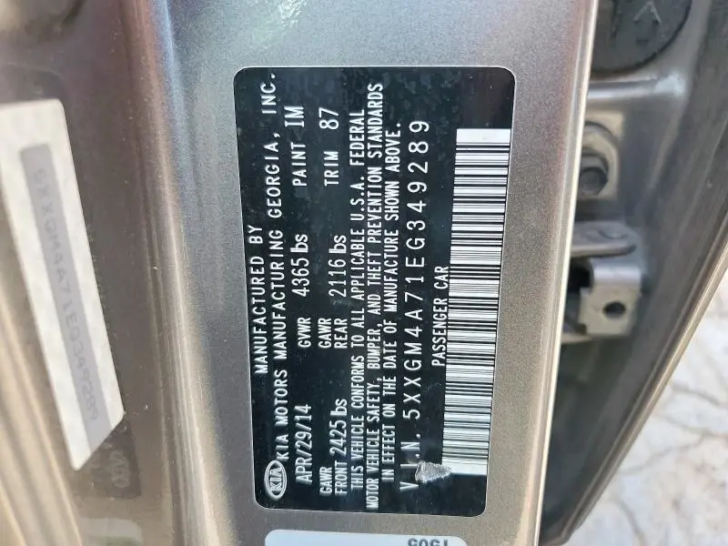 2014 KIA OPTIMA LX  