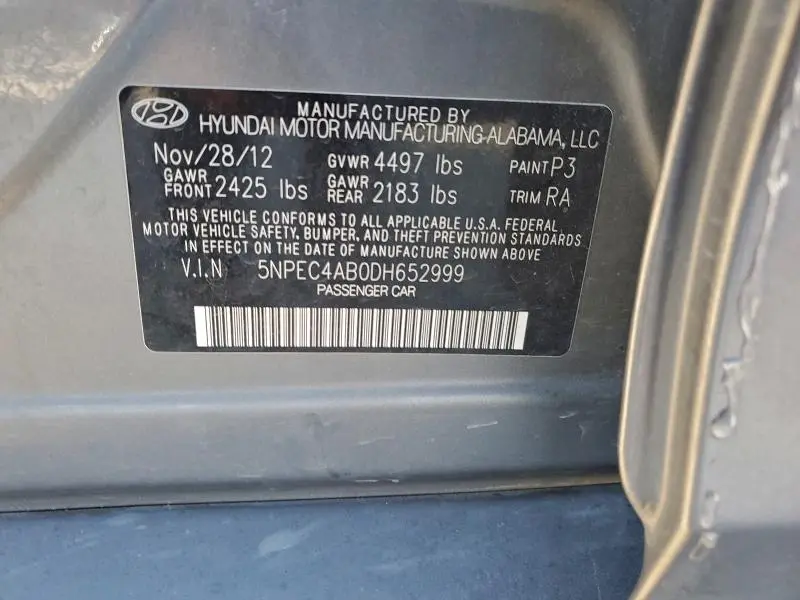 2013 HYUNDAI SONATA SE  