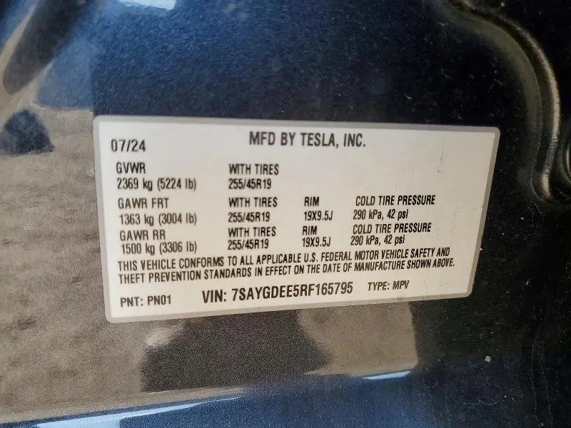 2024 TESLA MODEL Y   