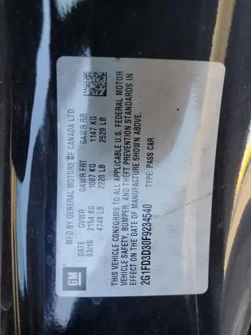 2015 CHEVROLET CAMARO LT  