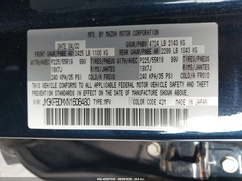 2022 MAZDA CX-5 2.5 S PREMIUM