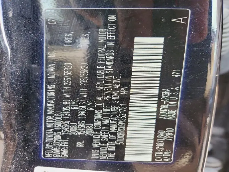 2021 TOYOTA HIGHLANDER HYBRID LIMITED  