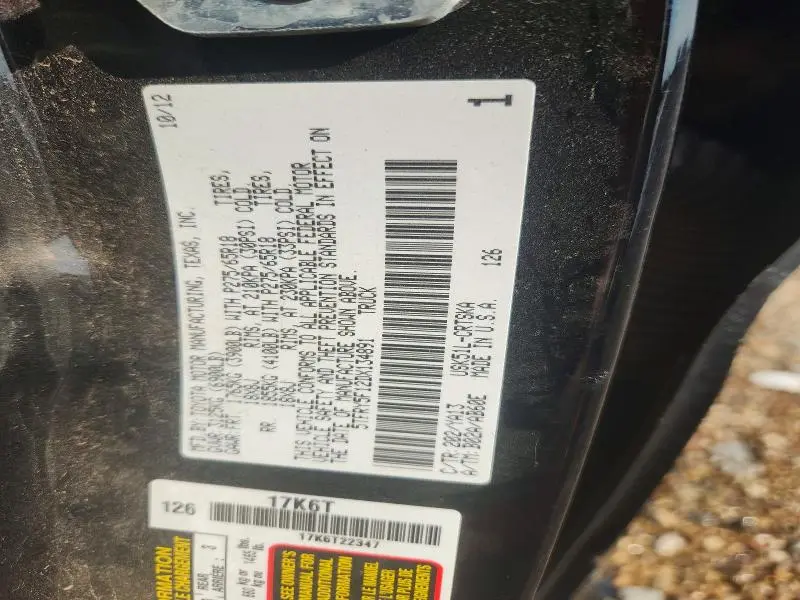2013 TOYOTA TUNDRA DOUBLE CAB SR5  