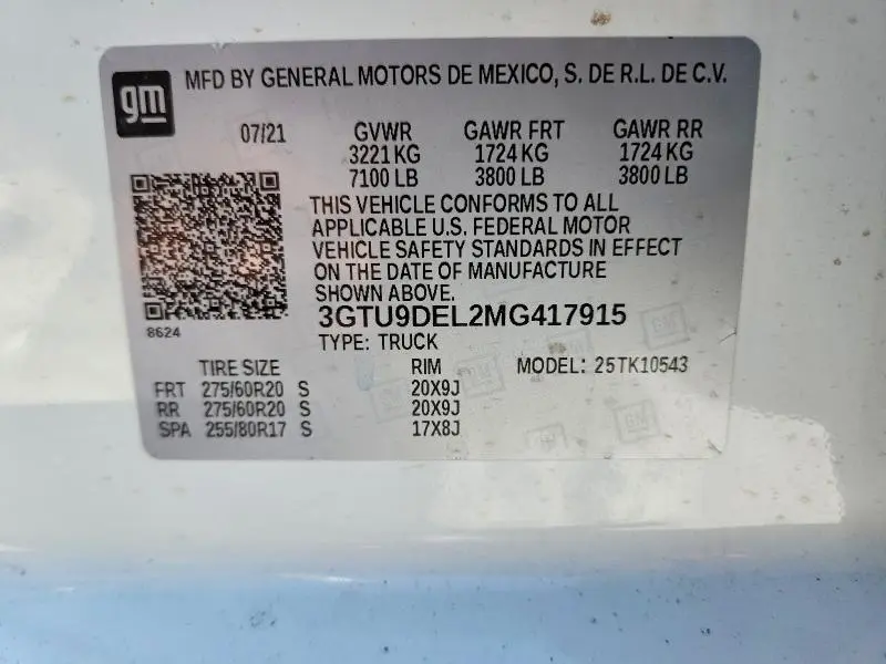 2021 GMC SIERRA K1500 SLT  