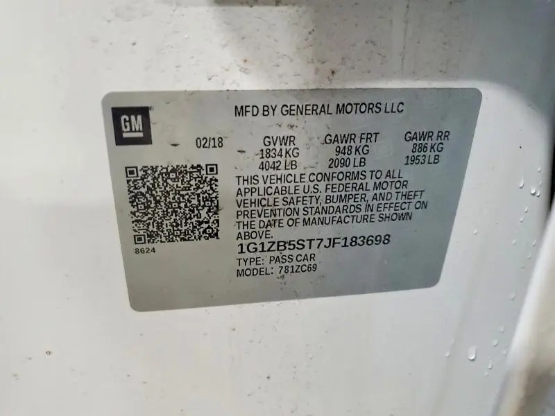 2018 CHEVROLET MALIBU LS  
