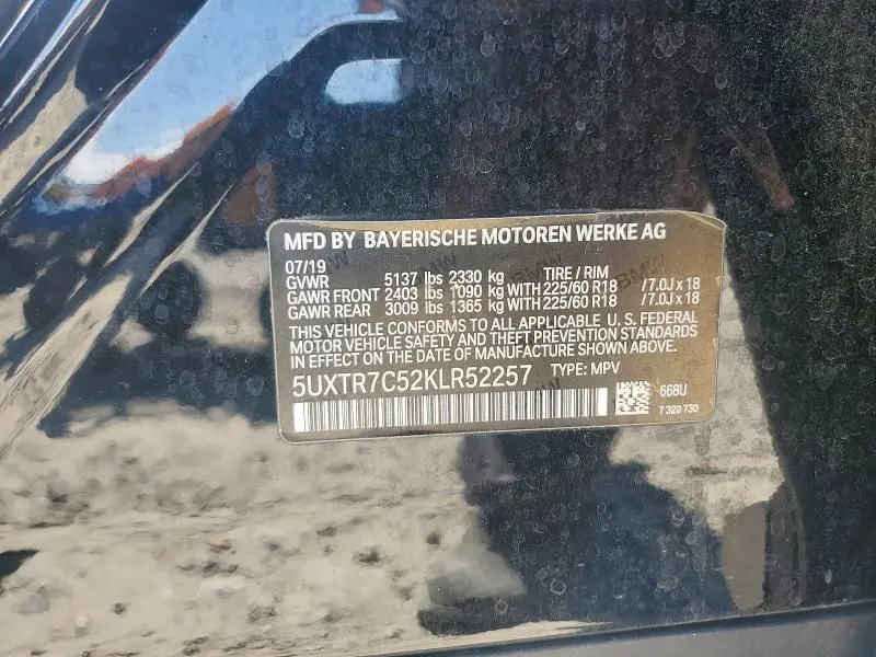 2019 BMW X3 SDRIVE30I  