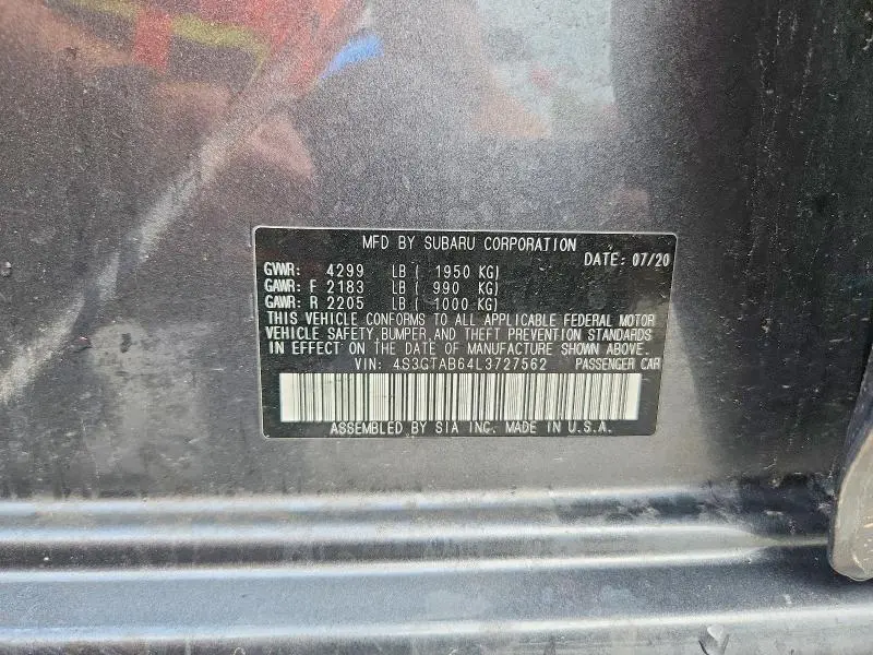 2020 SUBARU IMPREZA   