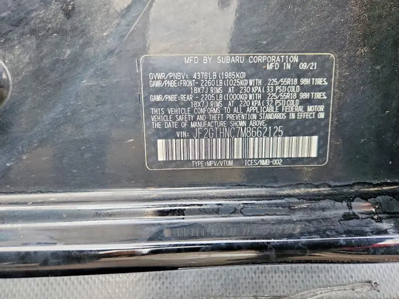 2021 SUBARU CROSSTREK LIMITED  