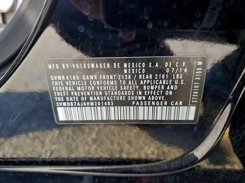 2017 VOLKSWAGEN JETTA SE  