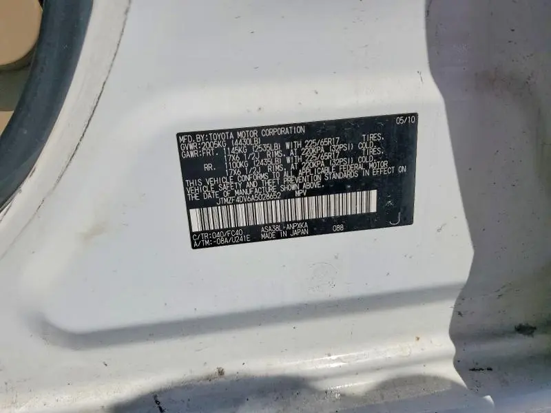 2010 TOYOTA RAV4 BASE  