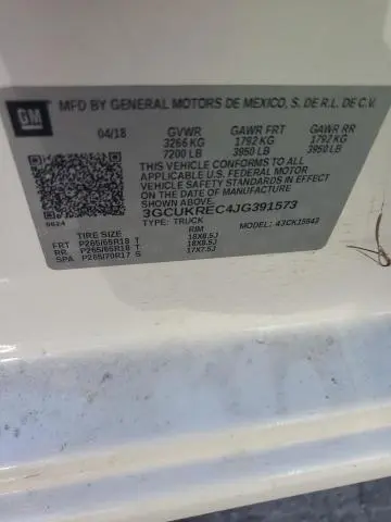 2018 CHEVROLET SILVERADO K1500 LT  