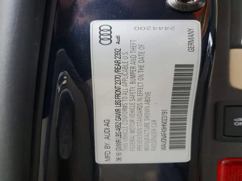 2017 AUDI A4 PREMIUM  