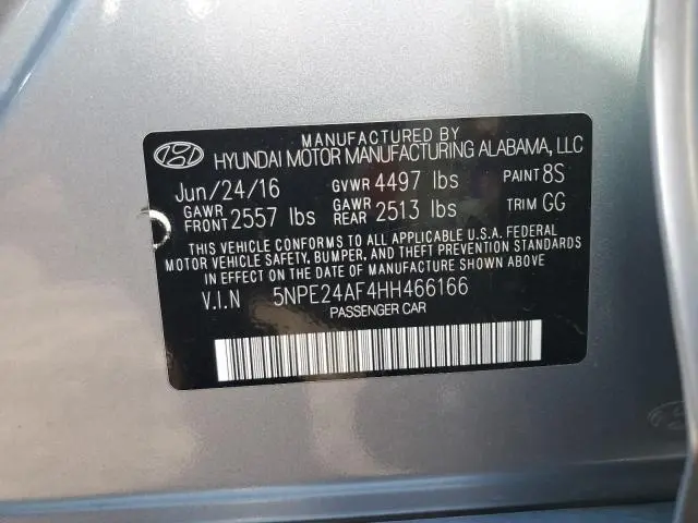 2017 HYUNDAI SONATA SE  