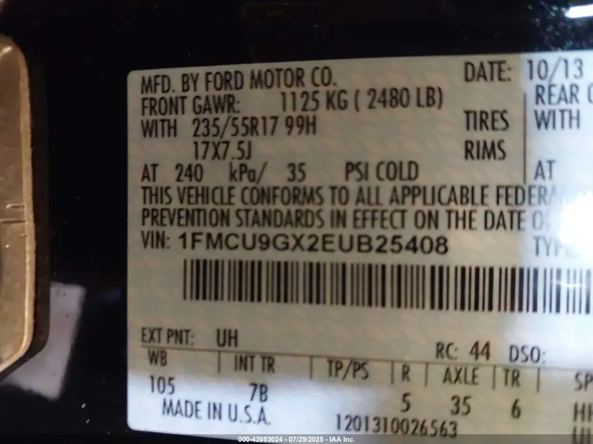 2014 FORD ESCAPE SE
