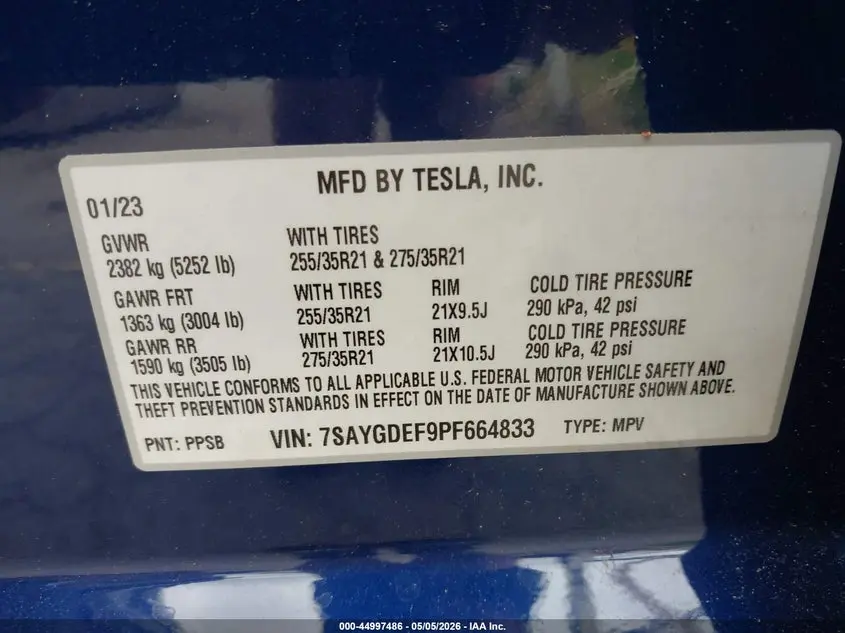 2023 TESLA MODEL Y PERFORMANCE DUAL MOTOR ALL-WHEEL DRIVE