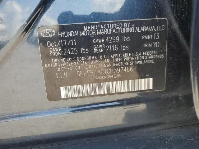 2012 HYUNDAI SONATA GLS  