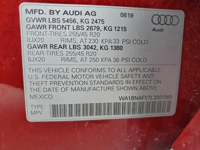 2020 AUDI Q5 PREMIUM PLUS  