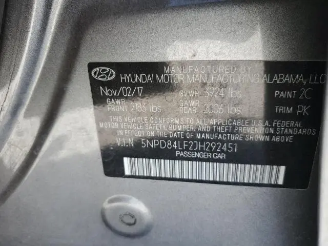 2018 HYUNDAI ELANTRA SEL