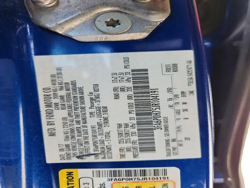 2018 FORD FUSION SE  