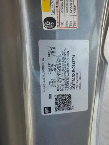 2022 CHEVROLET CAMARO LS  