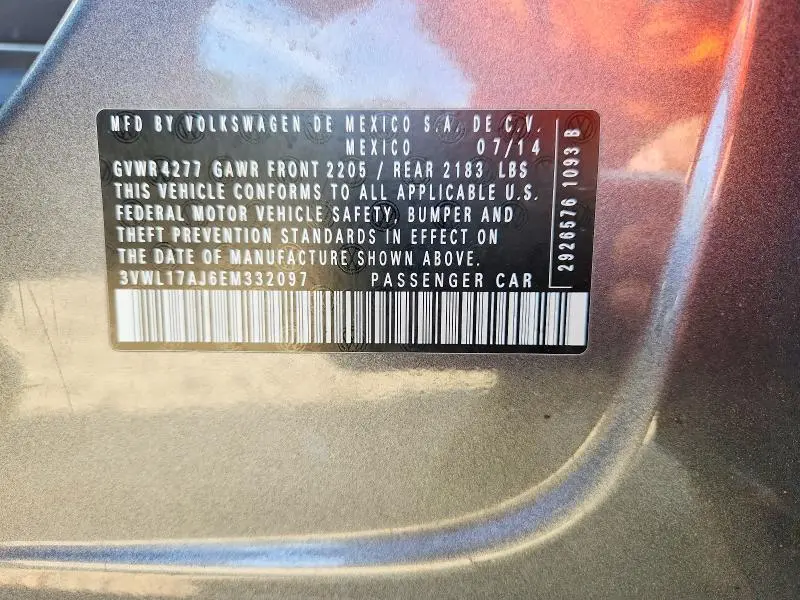 2014 VOLKSWAGEN JETTA SEL  