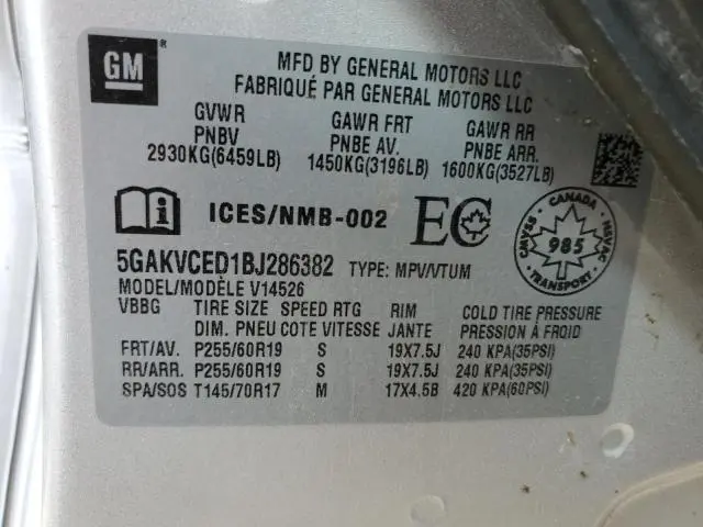2011 BUICK ENCLAVE CXL