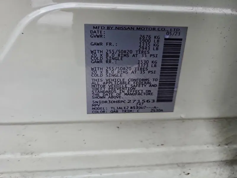 2023 NISSAN PATHFINDER PLATINUM  