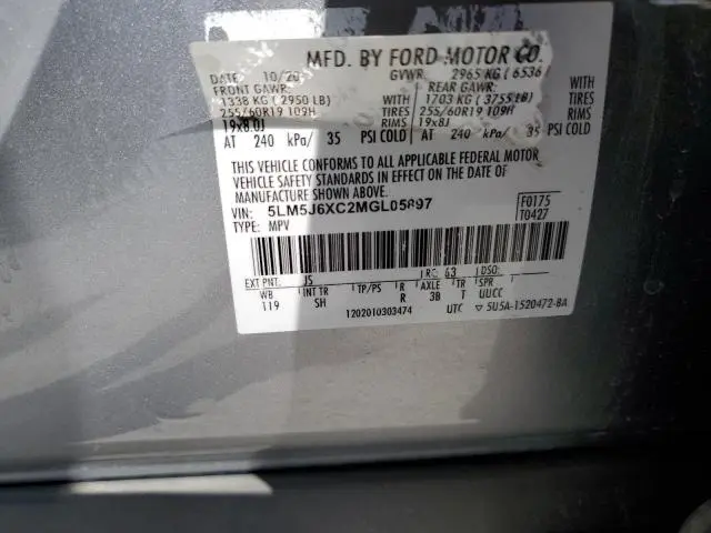 2021 LINCOLN AVIATOR   